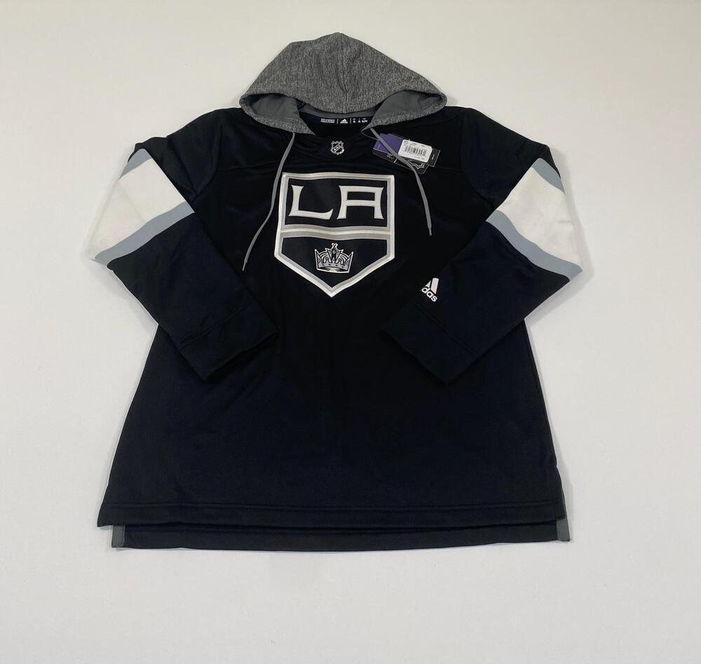 New Los Angeles Kings Hoodie Sweatshirt Womens XL Black NHL Hockey Adidas Jersey